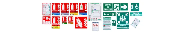Panneaux de signalisation de sécurité incendie